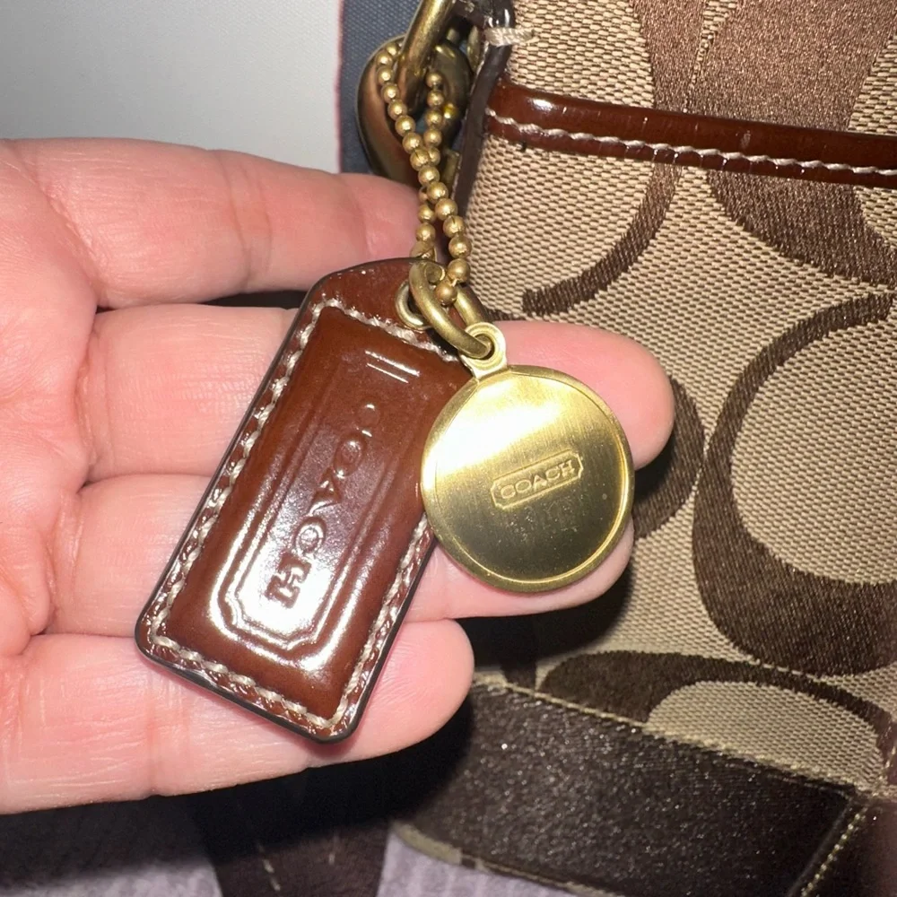 Coach Brown Signature Crossbody With Two HANGTAGS ZERO CALLOUTS - Picture 3 of 5